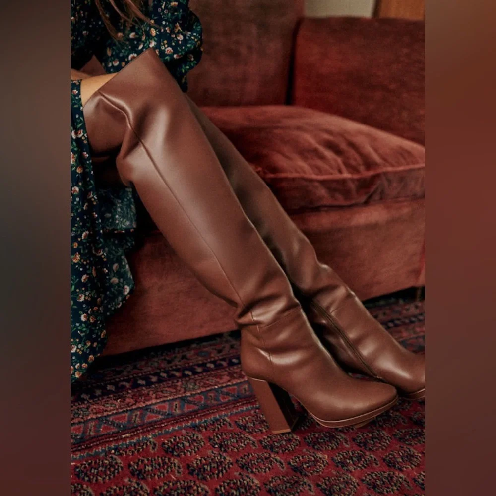 Sezane APOLLINE THIGH HIGH BOOTS US7 - Picture 2 of 12